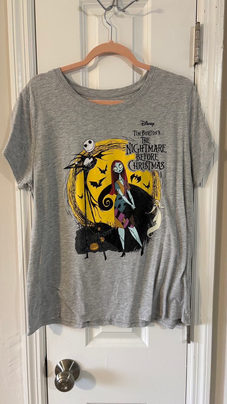 Disney Nightmare Before Christmas Jack Sally Zero Women's XL Graphic T-Shirt